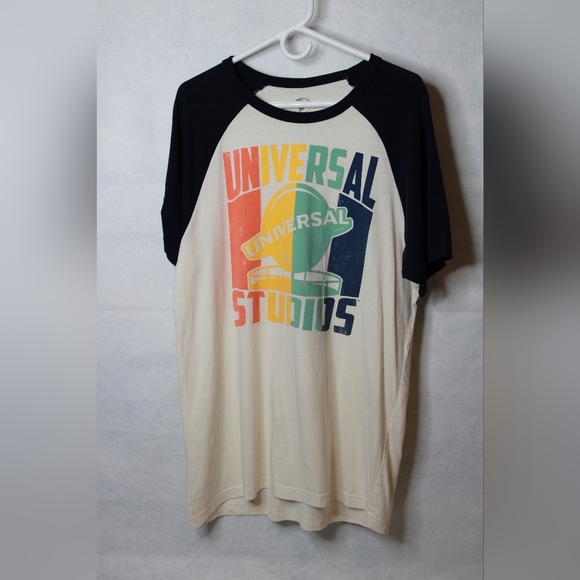 Universal Studios Colorful Logo 3/4  Sleeve Unisex 100% Cotton Tee Size XL - Picture 1 of 4